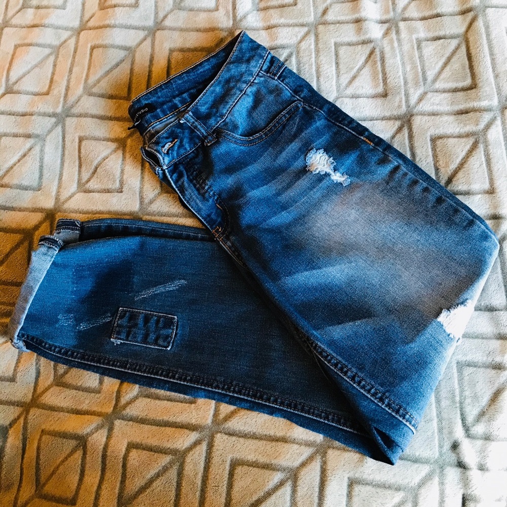 Jean ankle cut capris